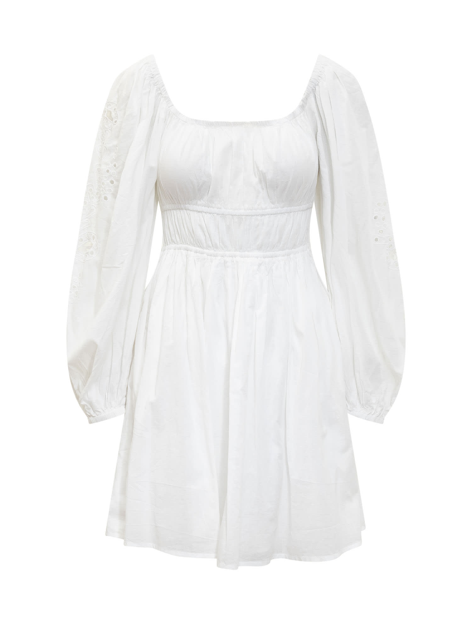 Broderie anglaise mini dress - White