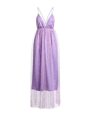 Woman Maxi dress Lilac Size 6 Polyester