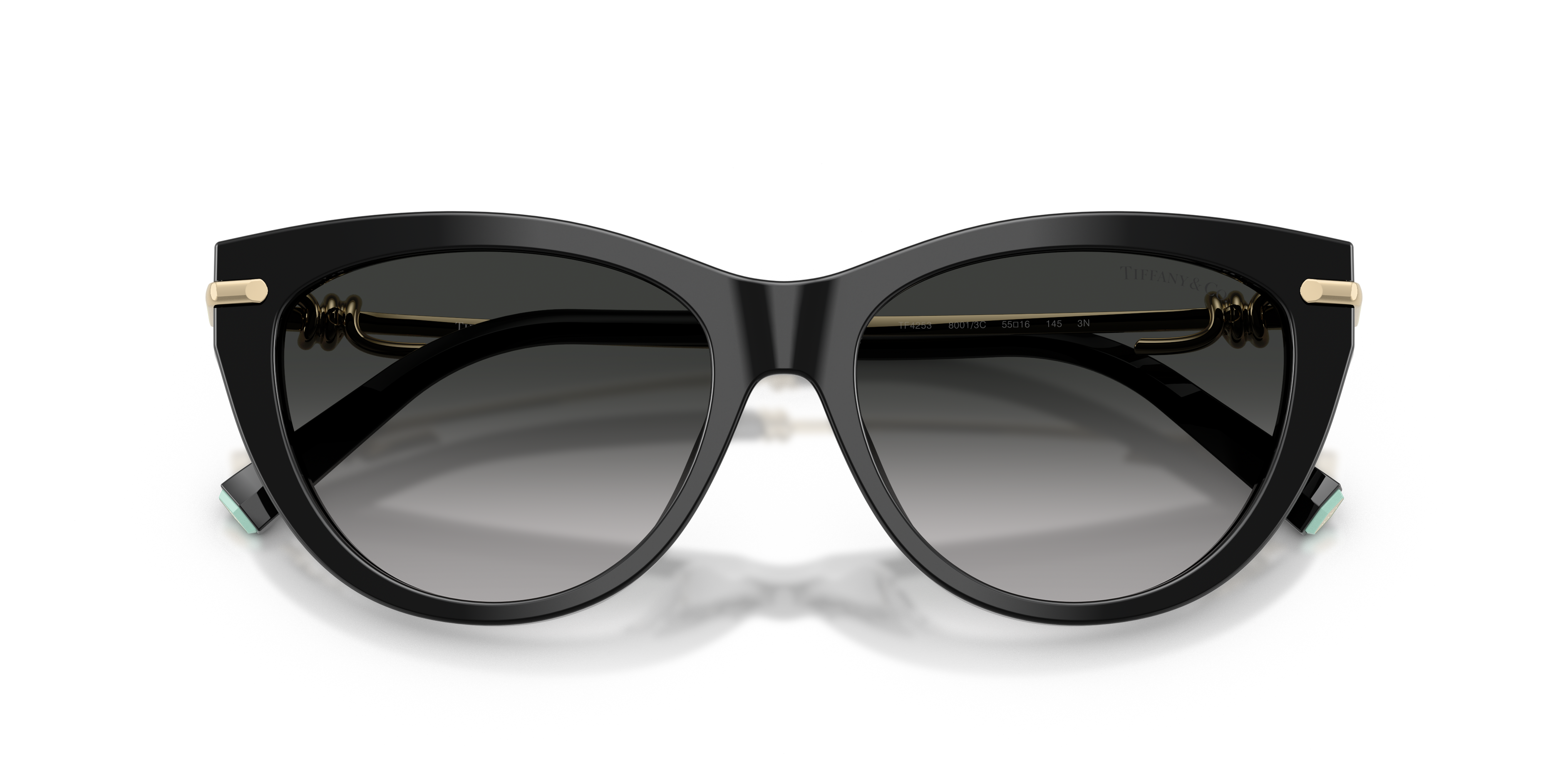 Tiffany Woman Tiffany TF4253 80013C Sunglasses Acetate Black Grey Cat Eye Normal Nuanced
