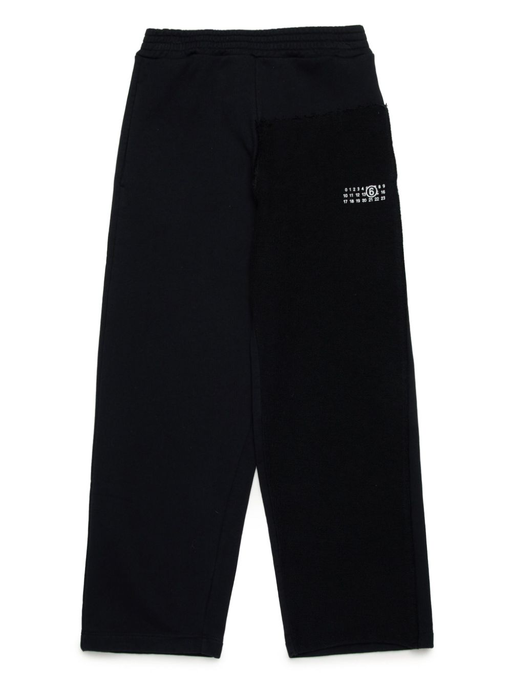 Numbers-print trousers - Black