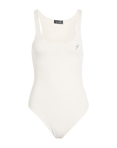Woman Bodysuit White Size L Cotton, Elastane