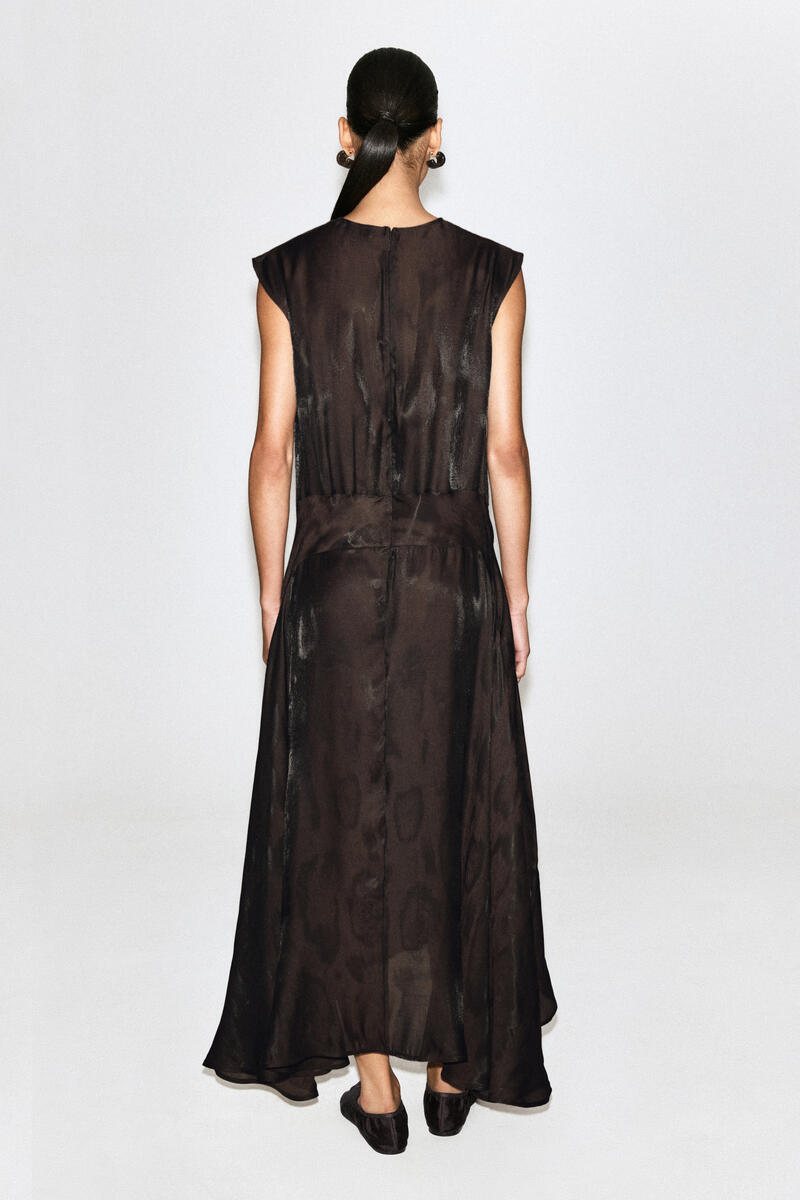 Animal-Jacquard Midi Dress