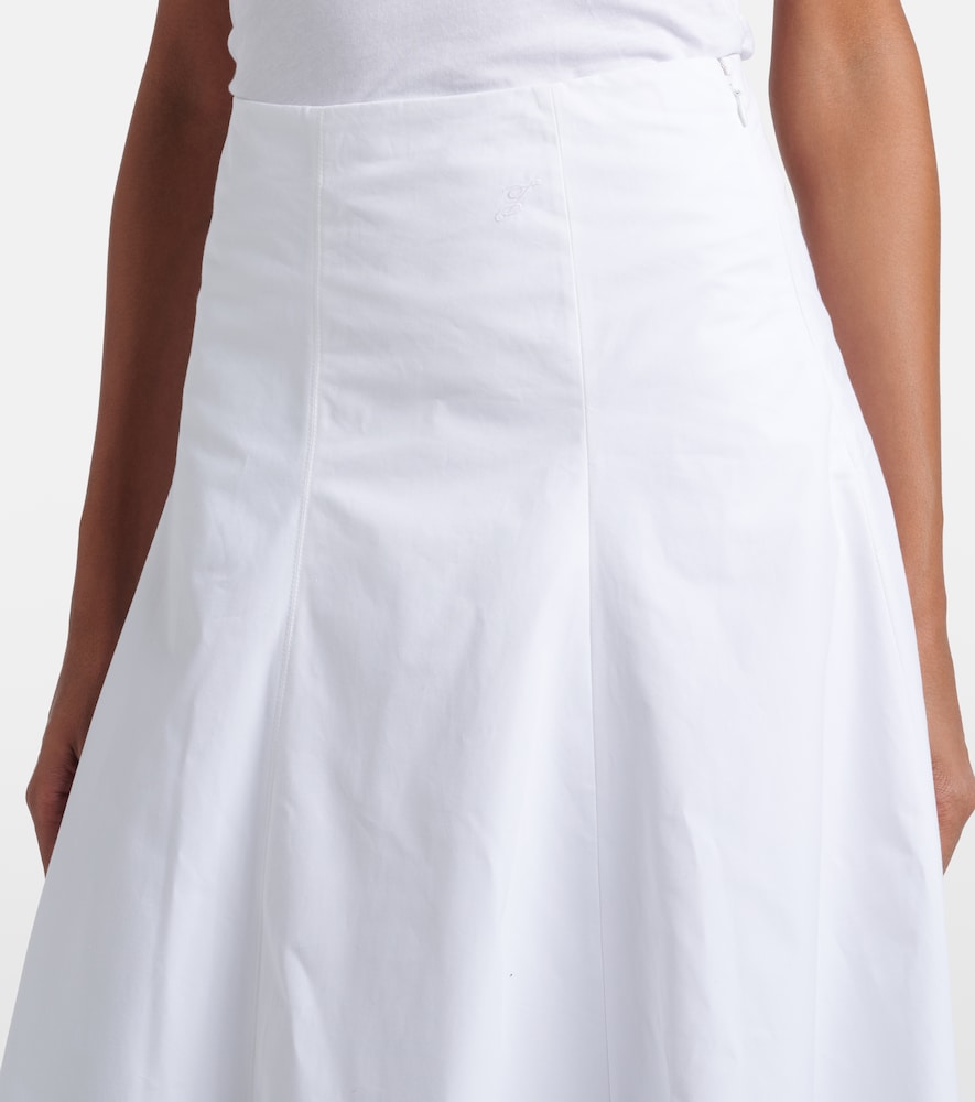 Triangle cotton-blend midi skirt