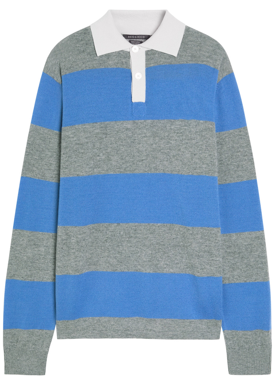 Striped Cashmere Rugby top