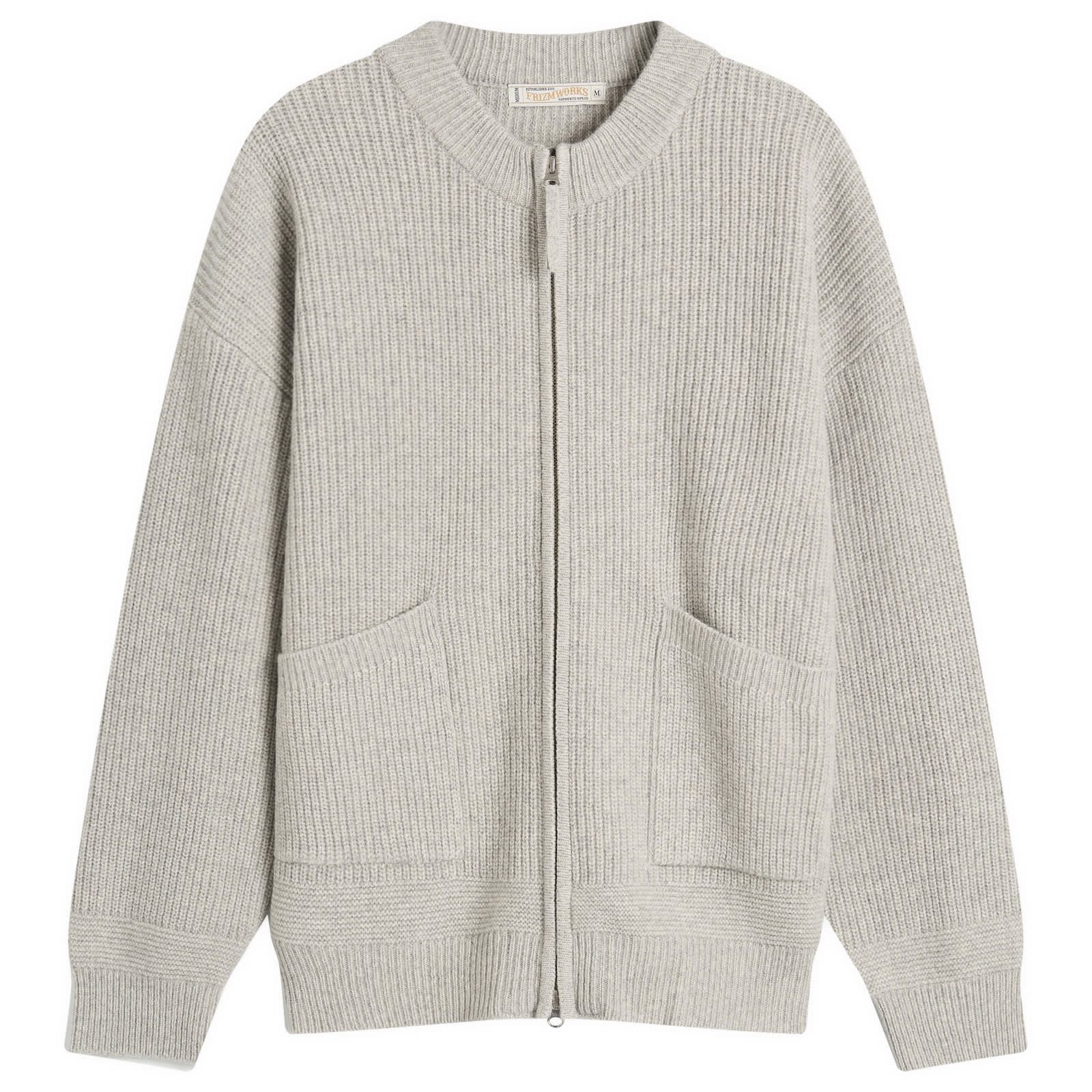 Men's Wool Deck Zip Cardigan Light Gray