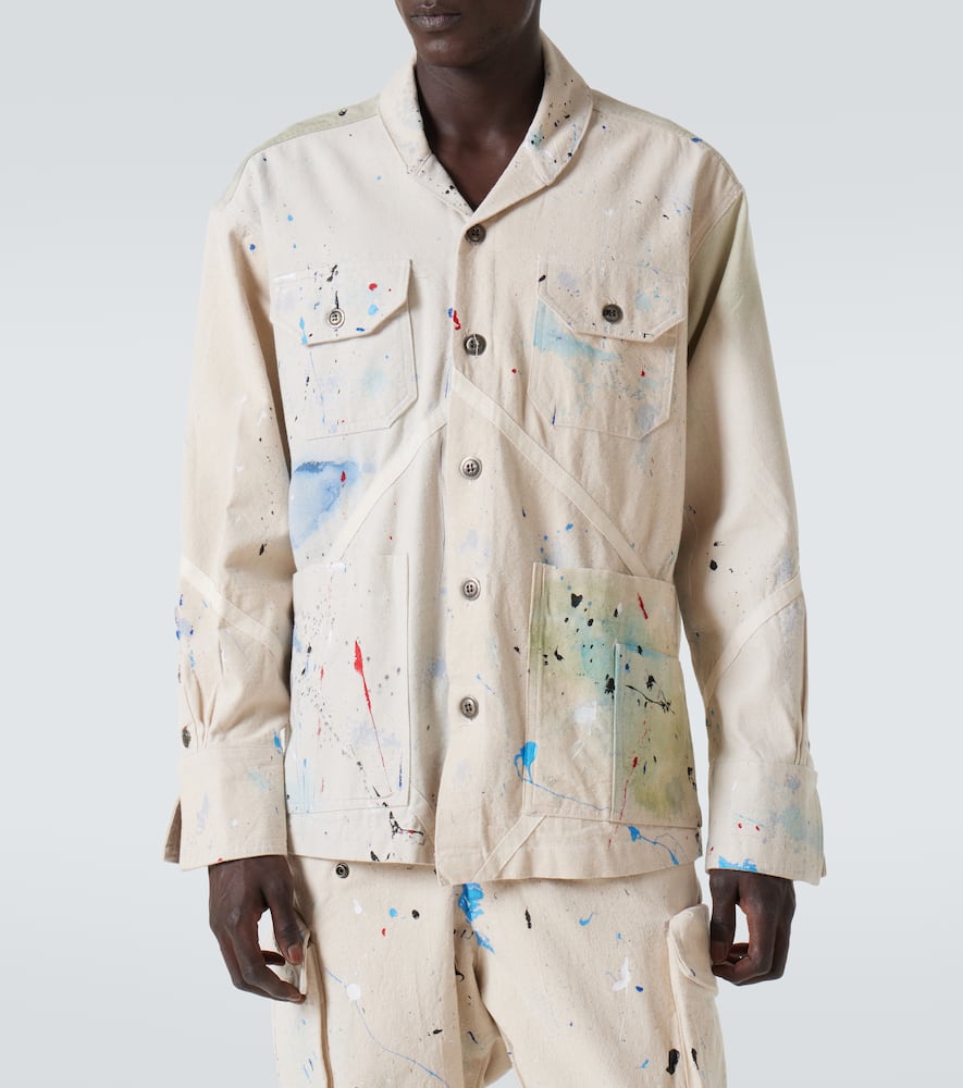 Painter printed cotton jacket