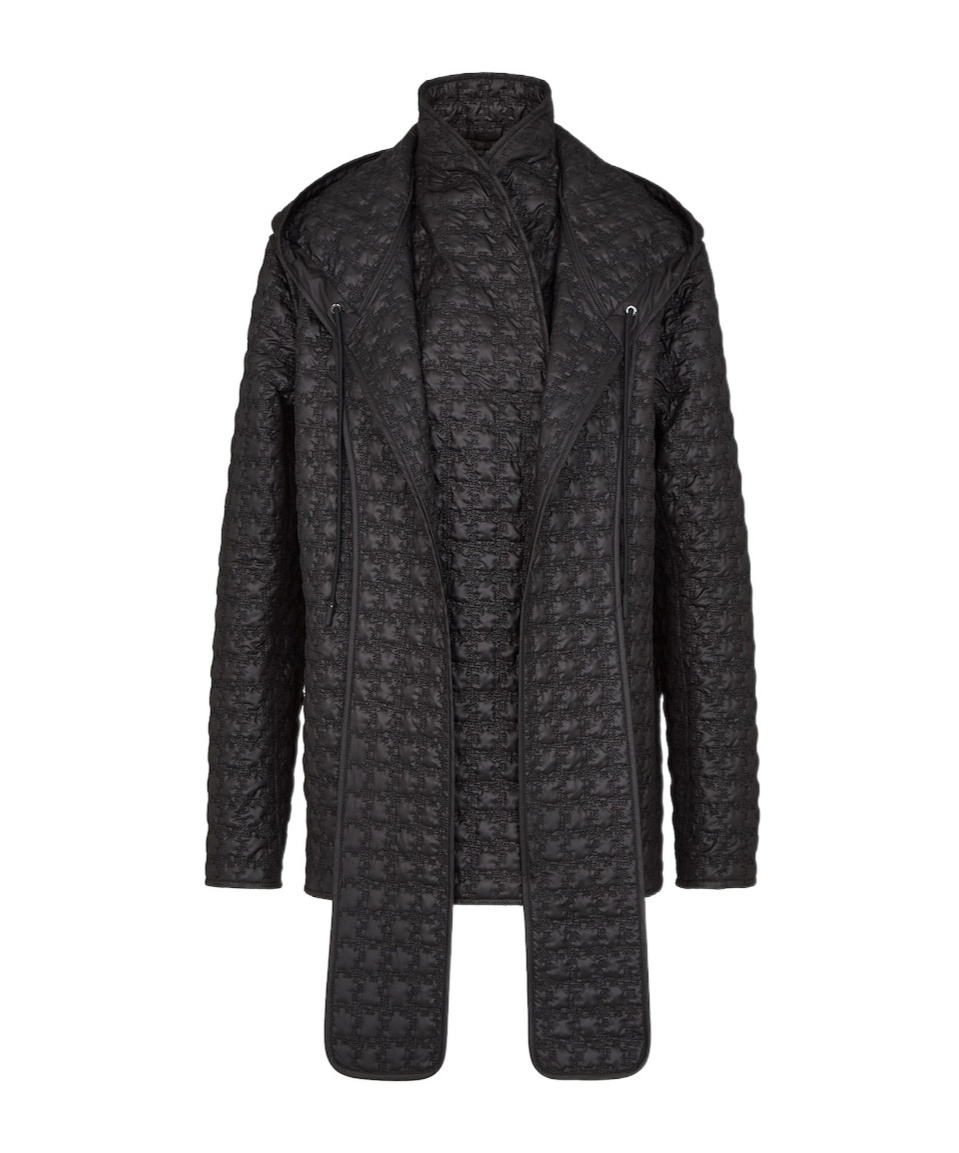 Black quilted nylon jacket