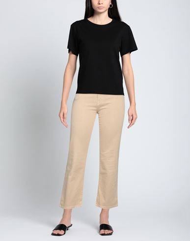 Woman Jeans Beige Size 31 Cotton, Elastane