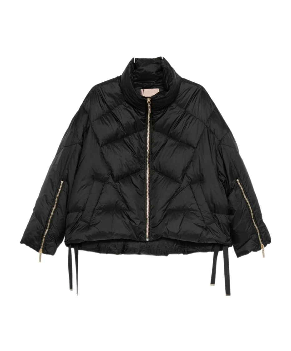Quilted zip-sleeve puffer jacket