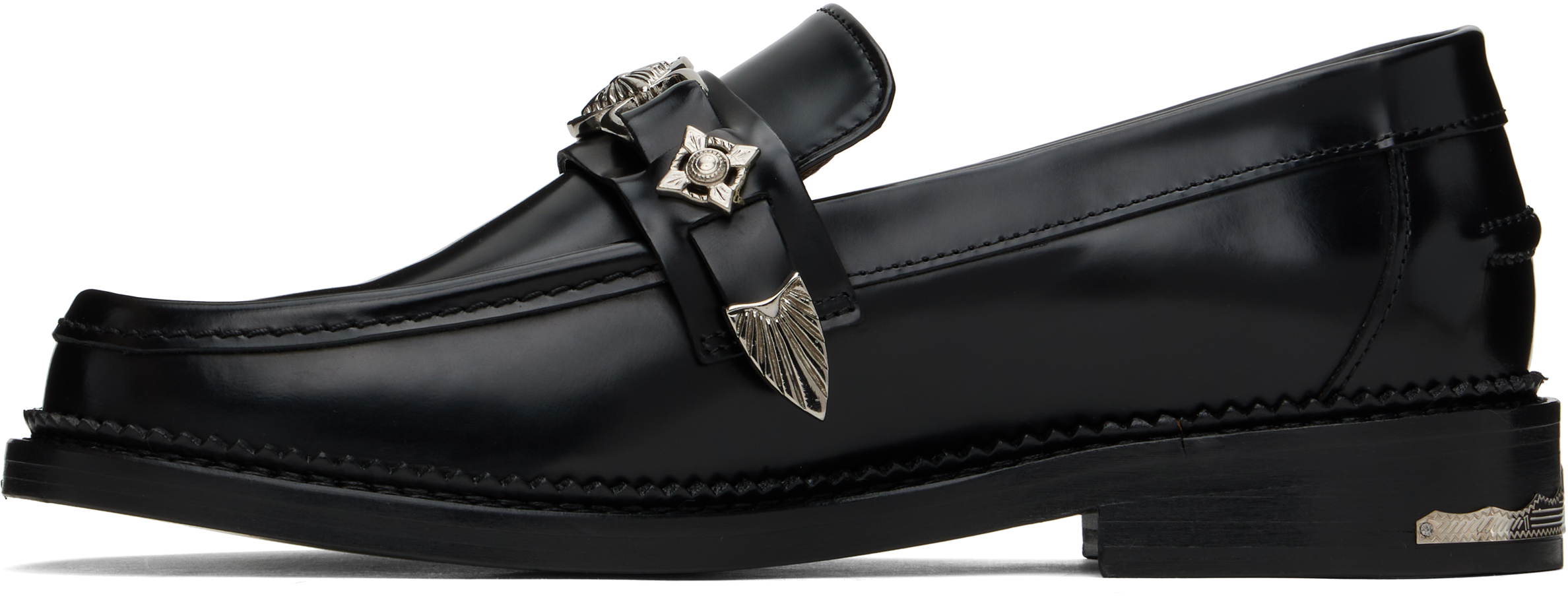 Toga Virilis Black Metal Loafers
