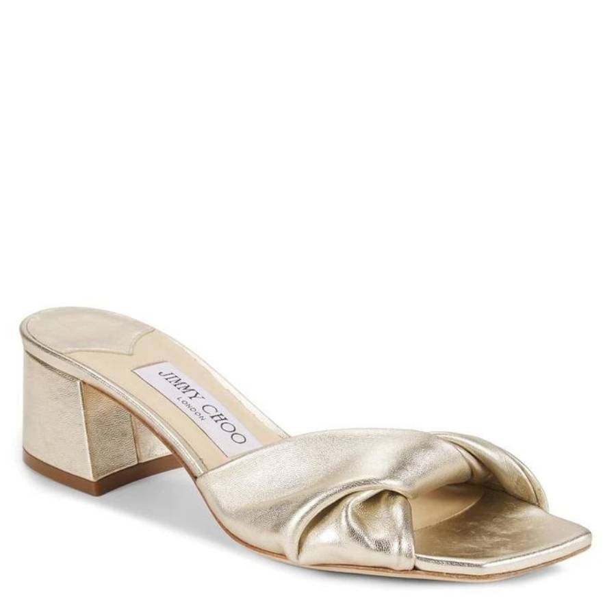 Lyn 45 Metallic Nappa Sandals