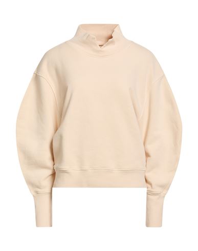 Woman Sweatshirt Beige Size L Cotton