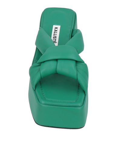 Kallistè Woman Sandals Deep teal Size 10 Soft Leather
