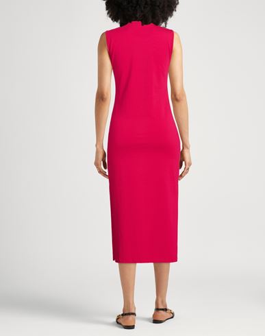Woman Midi dress Fuchsia Size M Cotton, Elastane