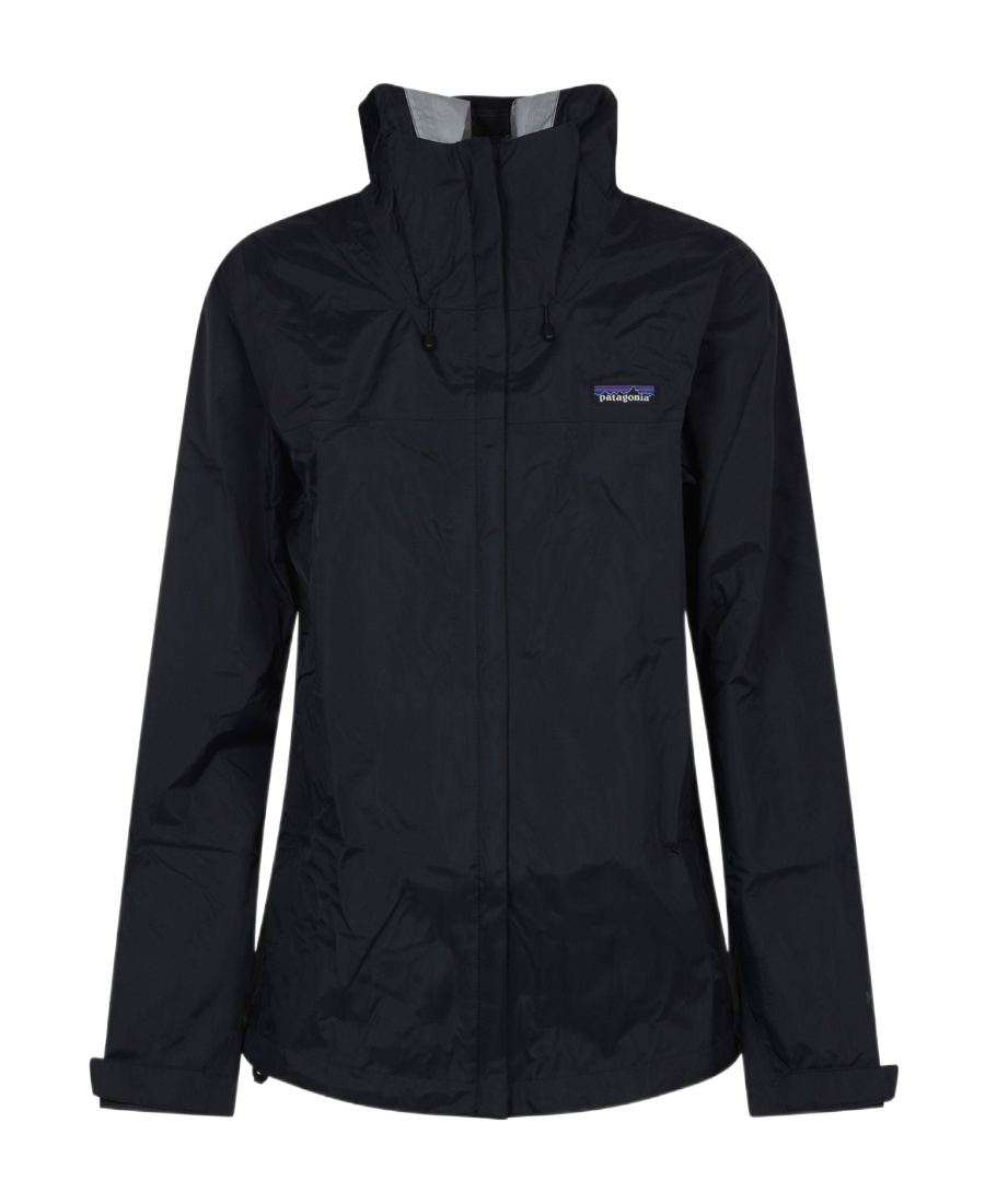 Logo-patch hooded bomber jacket