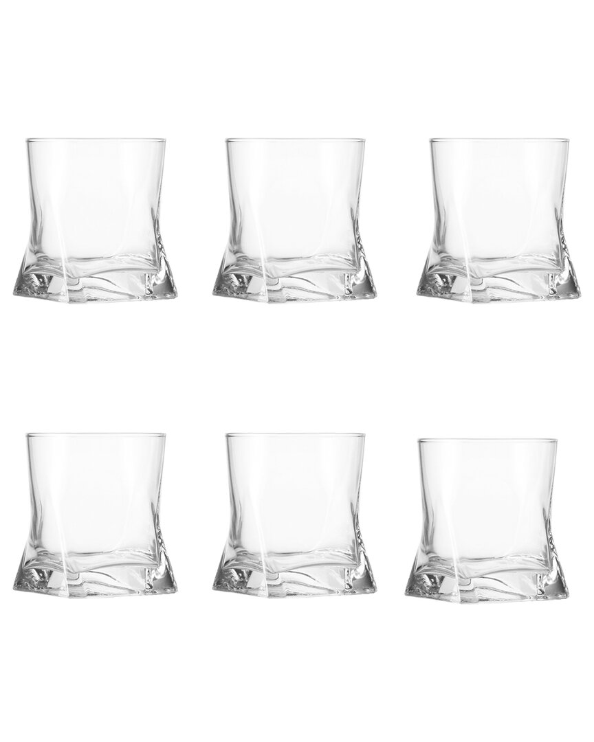 10 Strawberry Street Set of 6 Gotico Glassware: Double Old Fashioned