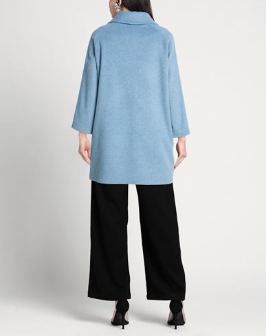 Woman Coat Light blue Size 10 Acrylic, Synthetic fibers, Wool, Alpaca wool, Mohair wool
