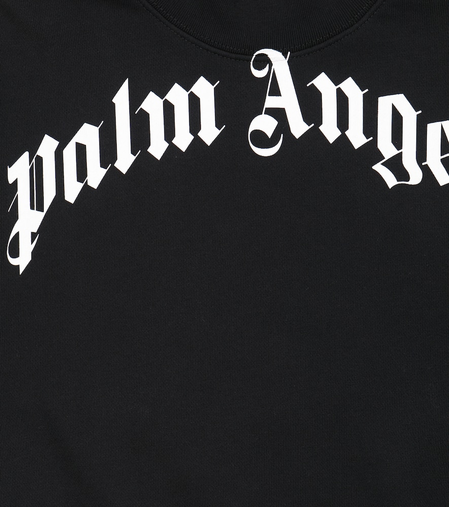 Palm Angels Kids Logo cotton sweatshirt