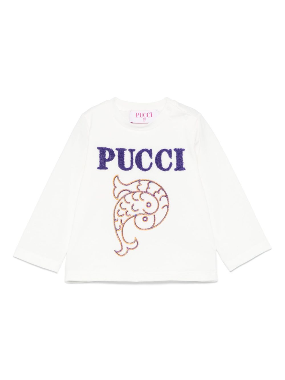Embroidered-logo T-shirt - White