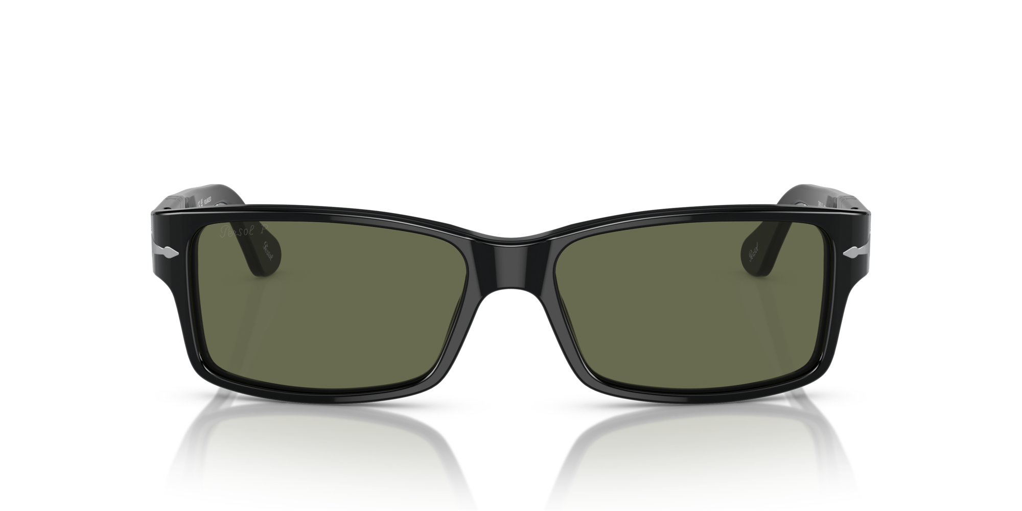 Persol Man Persol PO2803S 95/58 Sunglasses Acetate Black Green Squared Polarized