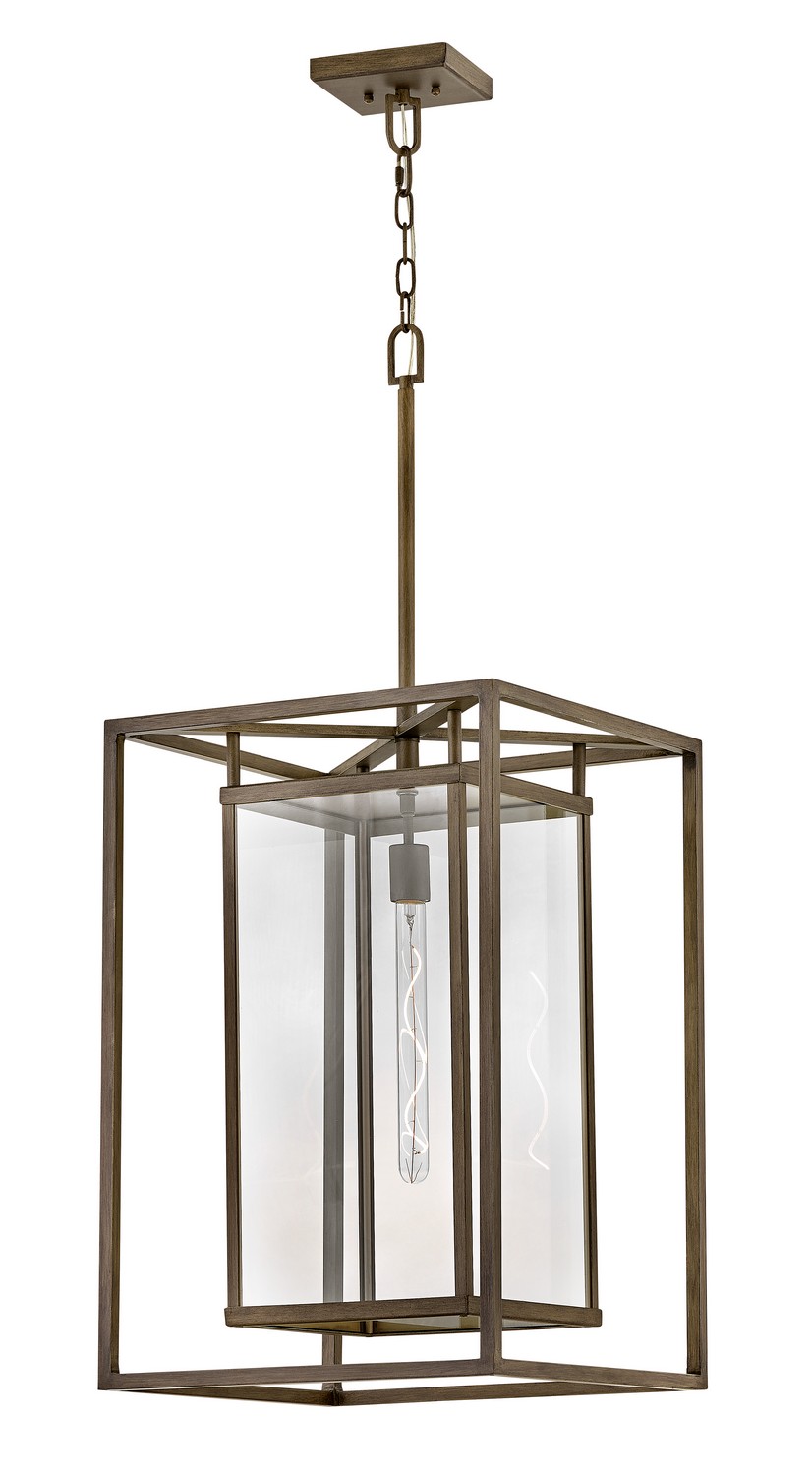 Burnished Bronze LED Hanging Lantern from the Max Collection