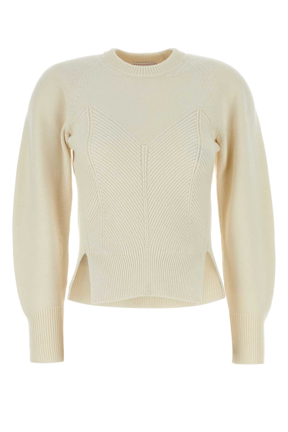 Chevron Corset Sweater — White
