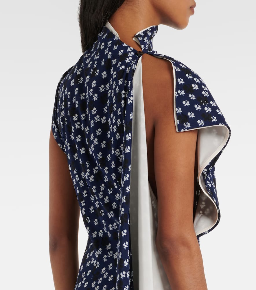 Devyn floral draped maxi dress