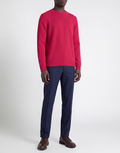 Man Sweater Magenta Size XL Wool