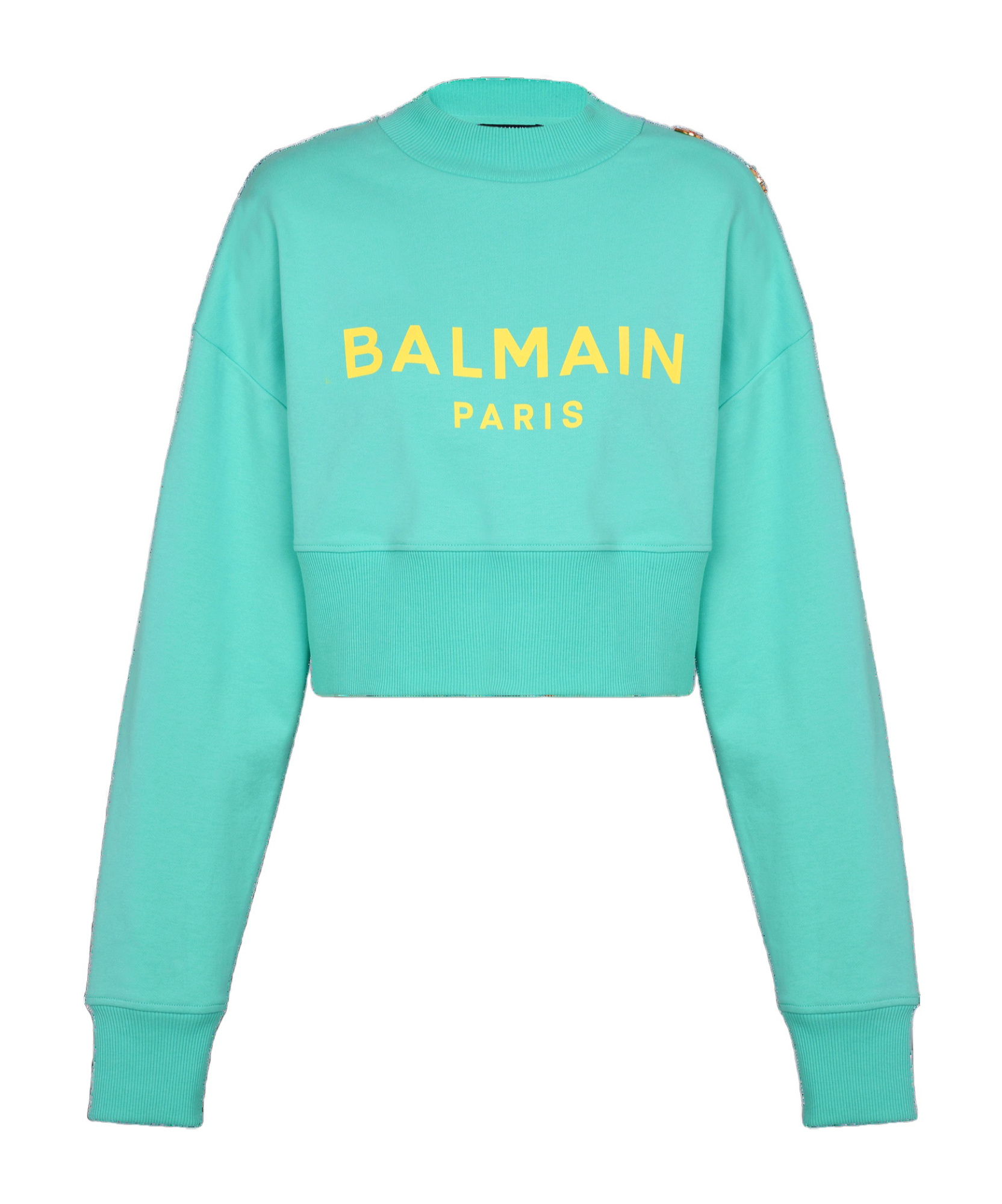 Logo Printed Crewneck Cropped Sweatshirt
