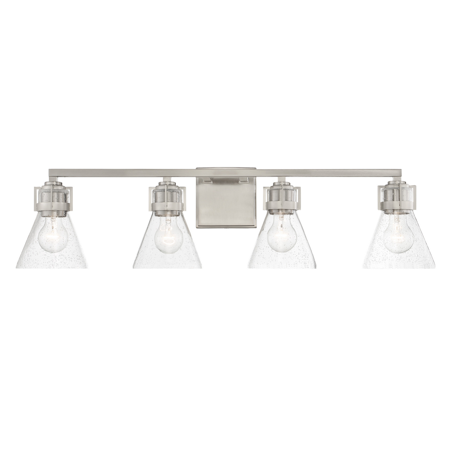 Brushed Nickel Bathroom Vanity Light from the Chatham Square Collection