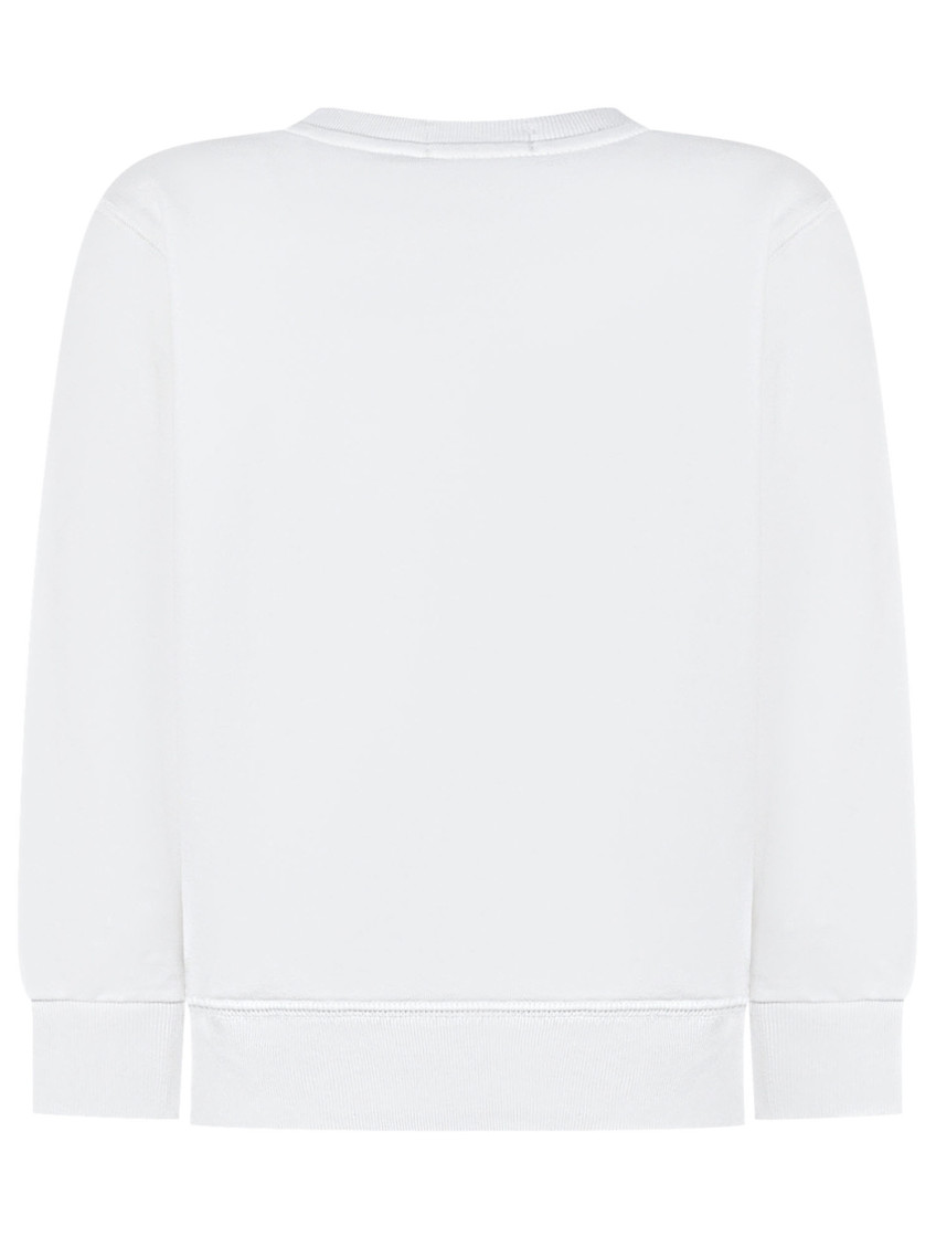 Kids White Graphic Sweatshirt