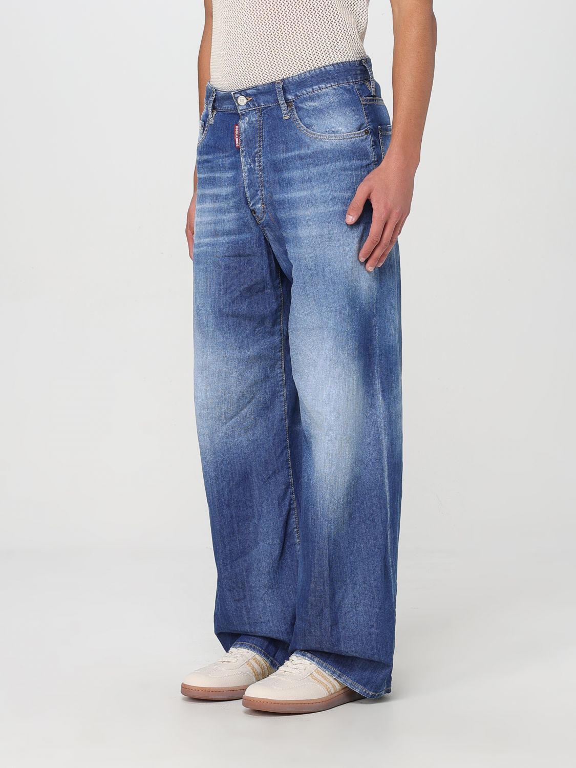 DSQUARED2 logo-embroidered jeans - Blue