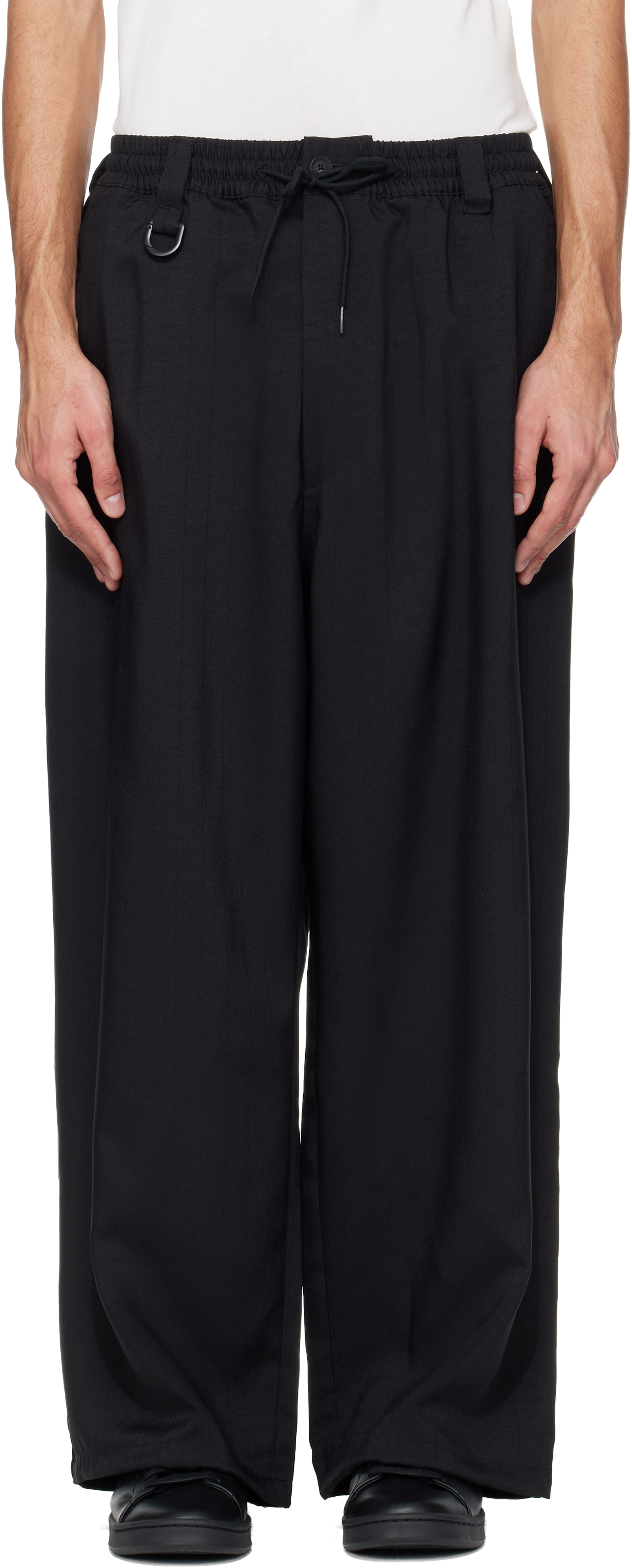 Black Sport Uniform Pinstripe Track Pants