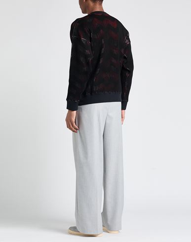 Man Sweater Black Size L Cotton, Polypropylene