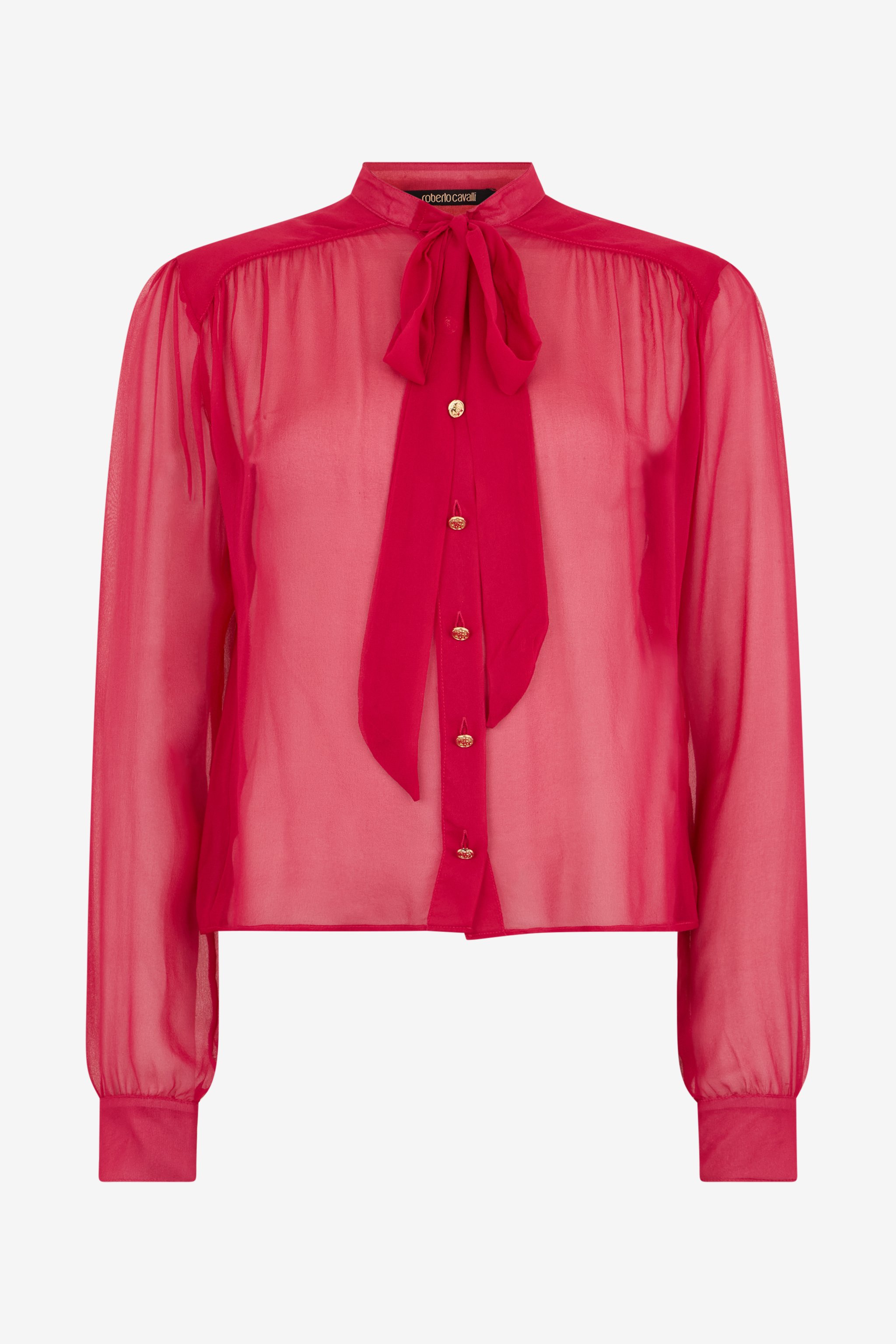 Fuchsia Tie-neck Shirt