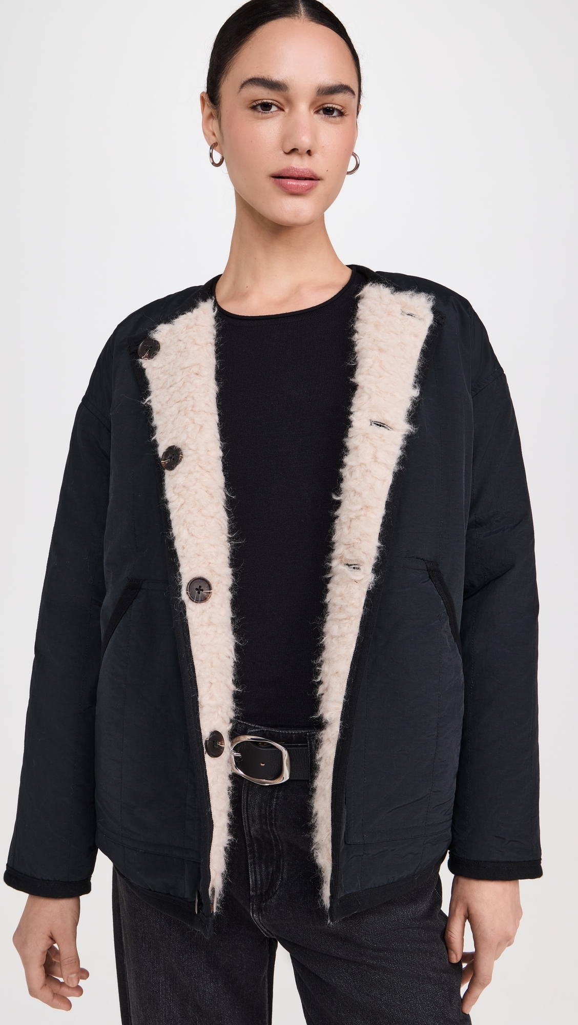 Reversible Polar Bear Jacket Black