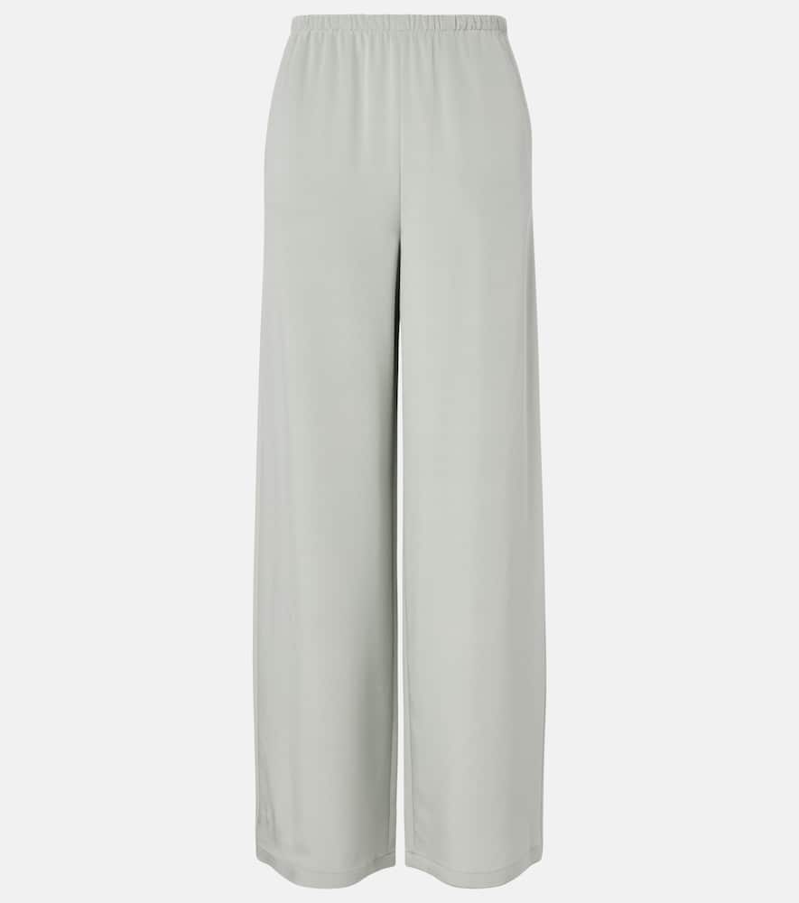 Maga silk-blend satin wide-leg pants