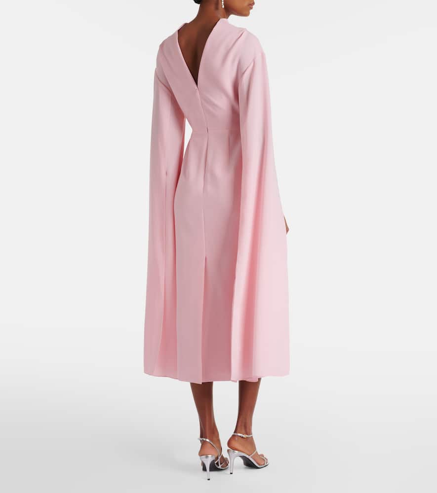 Nour draped crêpe midi dress