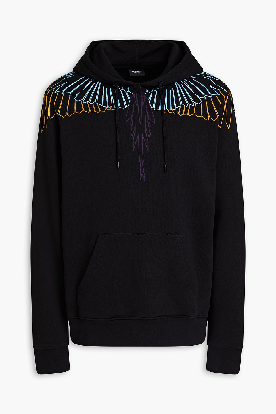 Printed French cotton-terry hoodie - Black - XS