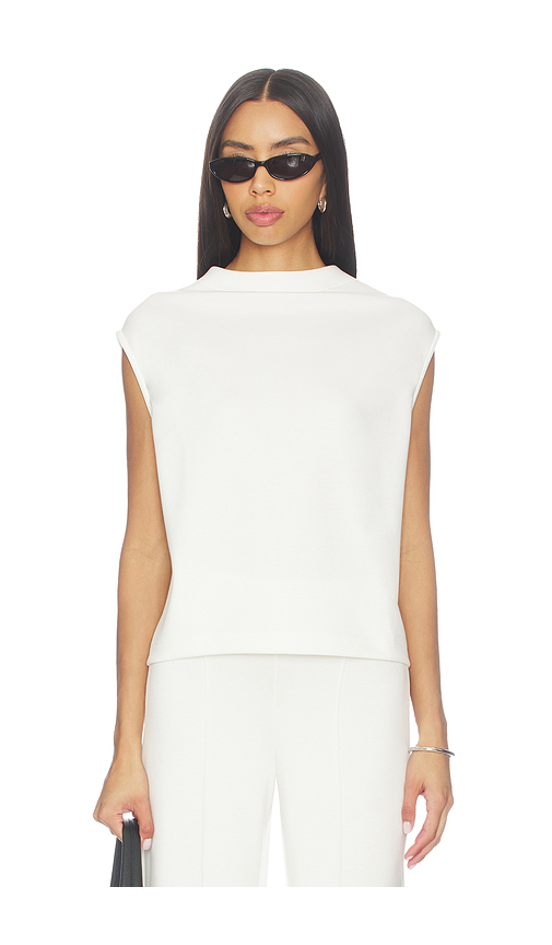 Ripley Rader Scuba Cowl Neck Top in White. S. Also in XS