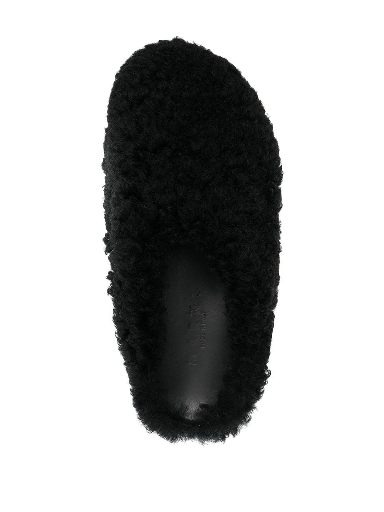 Black Calf Hair Mules