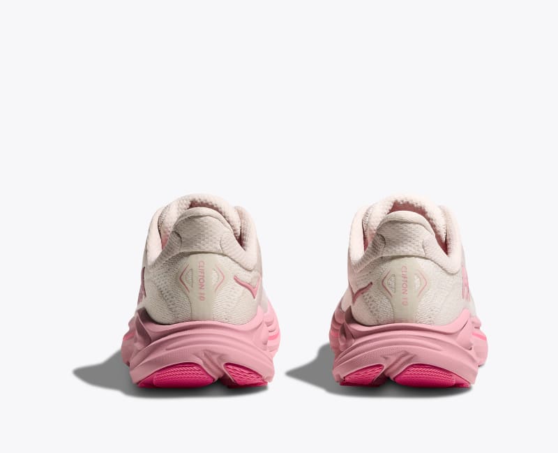 HOKA Clifton 10 Shoes in Rose Cream/Dried Rose