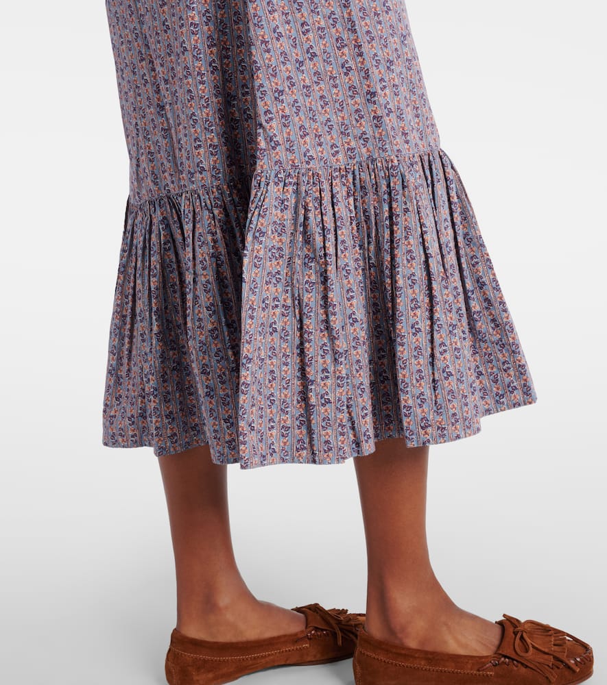 Floral cotton midi dress