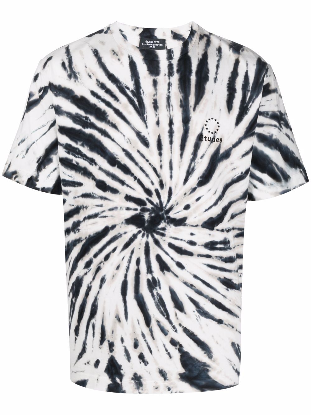 Tie dye-print short-sleeved T-shirt - White