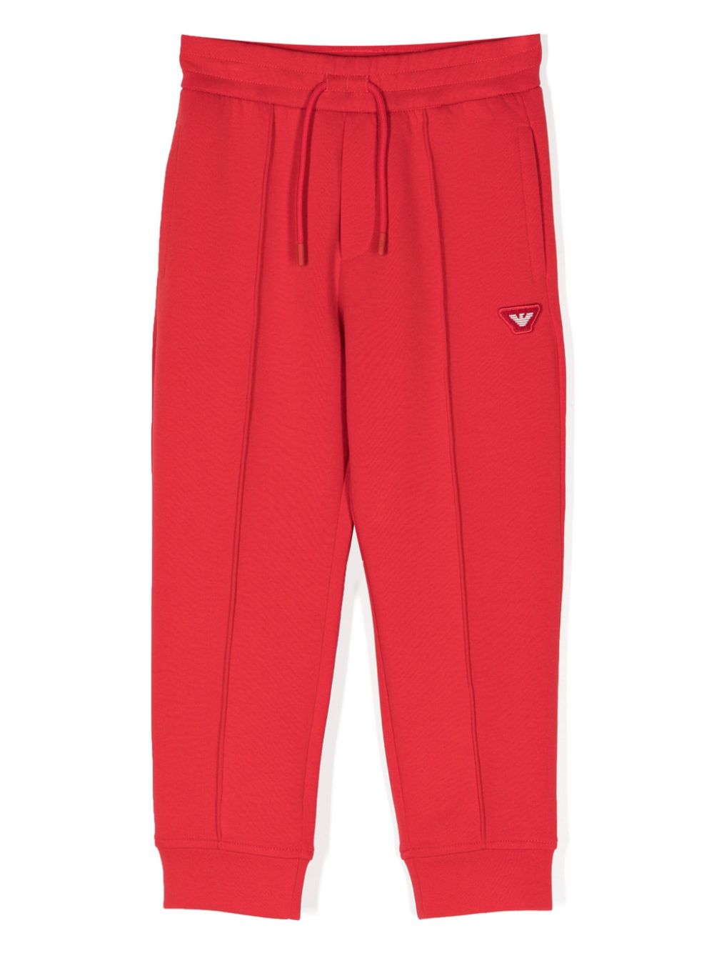 Logo-patch drawstring track pants - Red