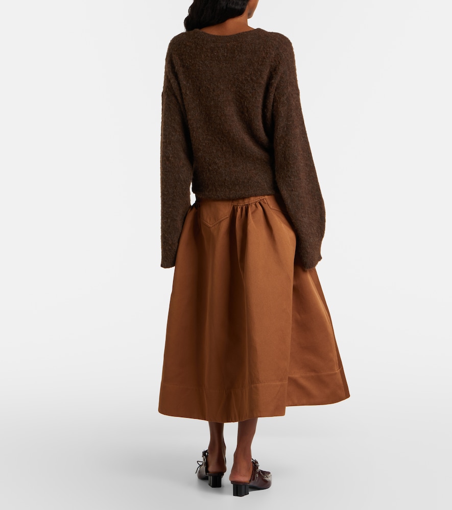 Peplum midi skirt