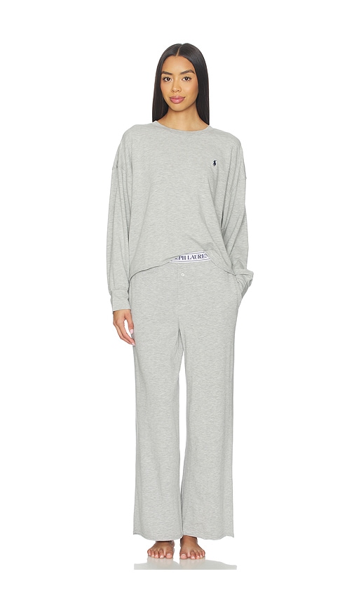 Polo Ralph Lauren Intimates Crew Neck & Wide Leg Pant Set in Grey. - XL also in L, M