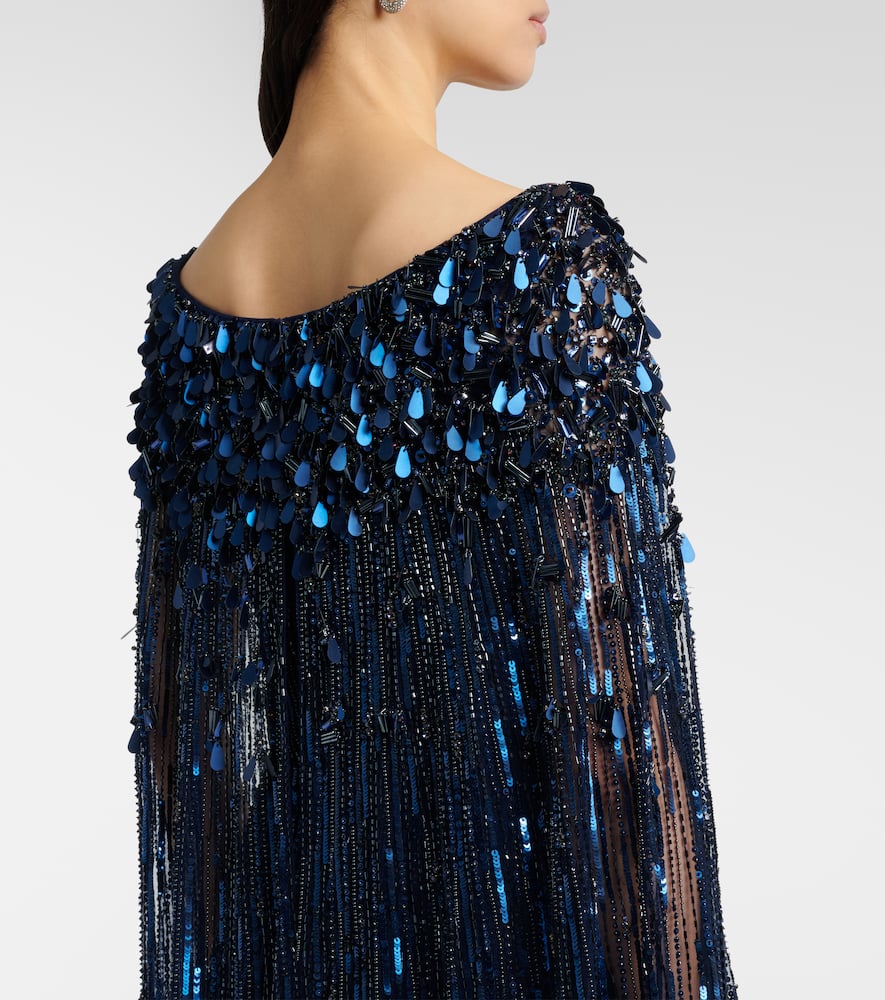 Luella fringed sequined gown