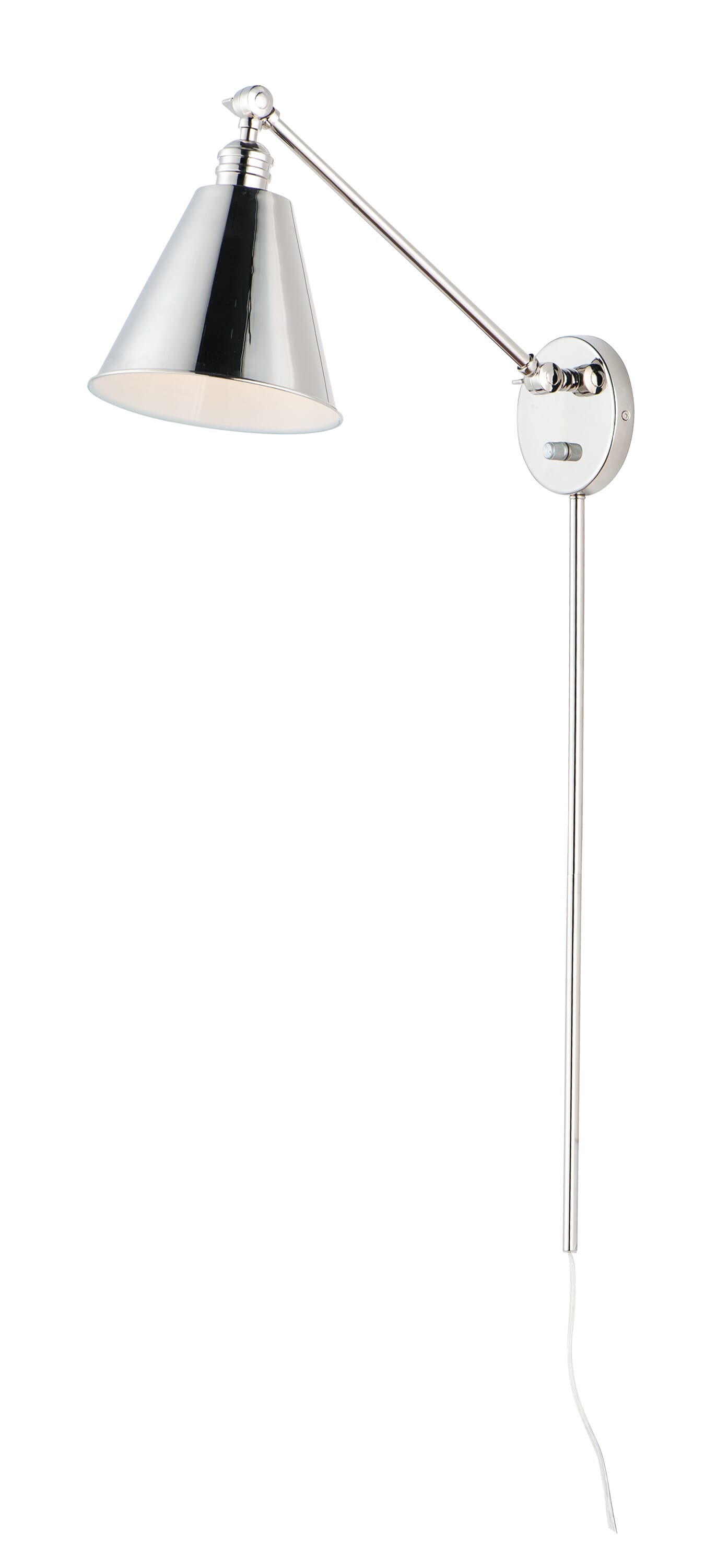 Maxim Library Wall Sconce in Polished Nickel - 12222PN