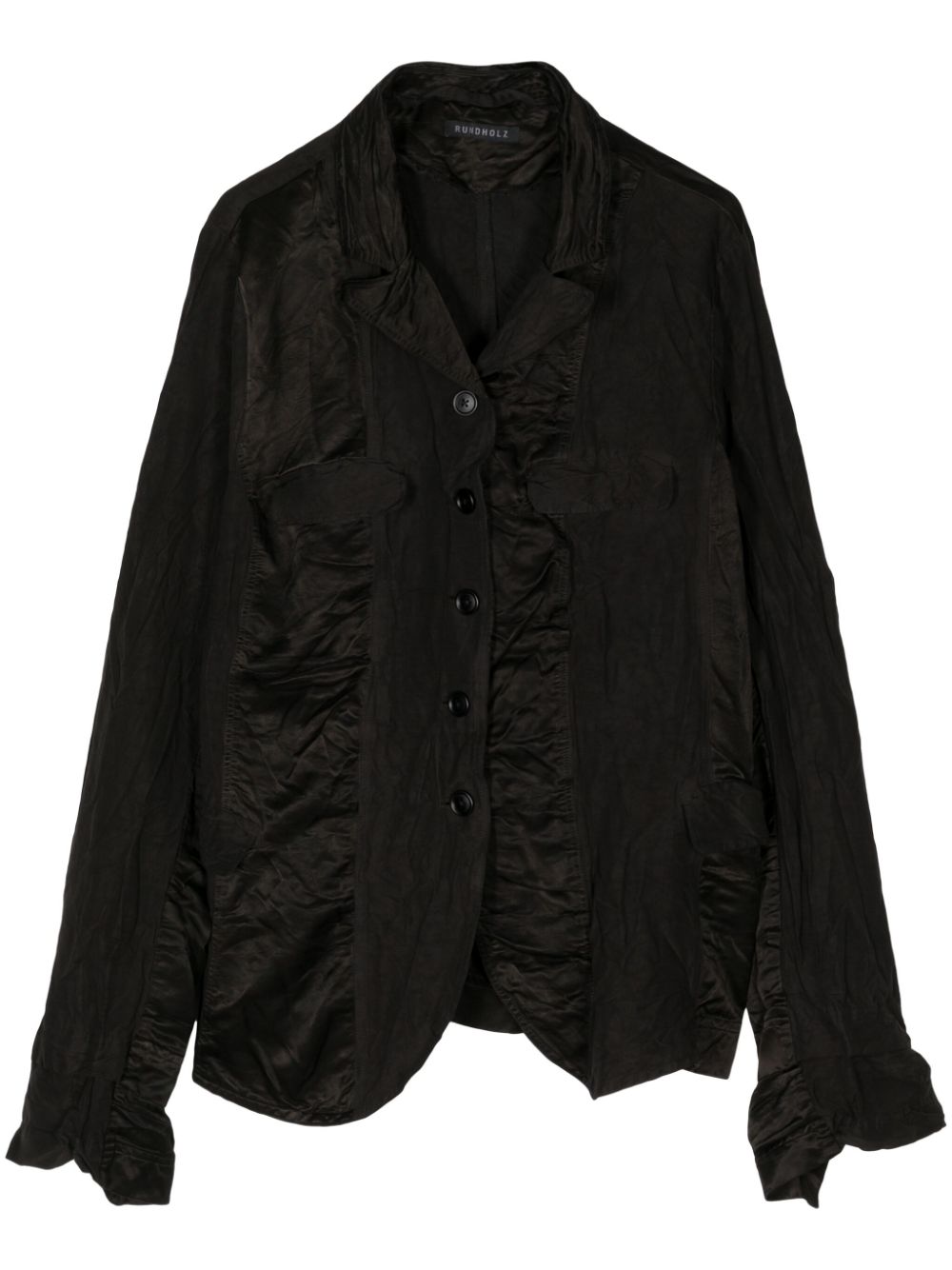 Linen-blend jacket - Black